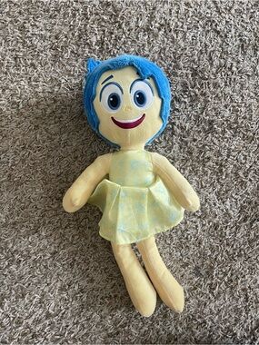 Joy Plush Doll in Blue and Yellow - Soft Stuffed Toy
